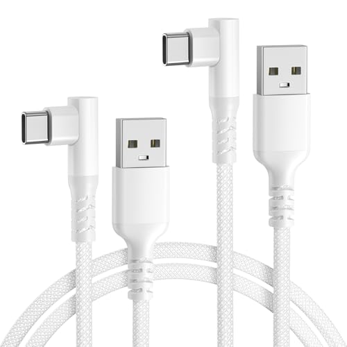 Basesailor Samsung S25 S24 Plus Ultra Ladekabel 6.6FT 2Pack,USB A zu USB C Winkel Ladekabel für MacBook Pro 2024 2023 2022 Air M3 M2 M1,Samsung A15 A14 A13 A12 A55 A54,Z Flip Fold 5 von Basesailor