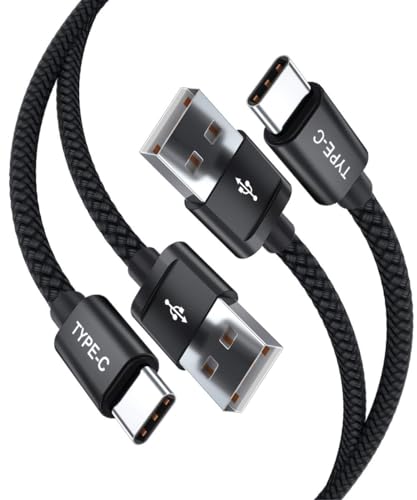 Basesailor USB C Ladekabel 0.3M 2Stück,Nylon Typ C Schnellladekabel,Auto Kabel für Neu iPhone 15 Pro Max,Samsung Galaxy Tab A8 S9 S8,A54 M33 S24 S23 Plus Ultra,Carplay,Kindle Fire HD 2019 8 10th 2022 von Basesailor