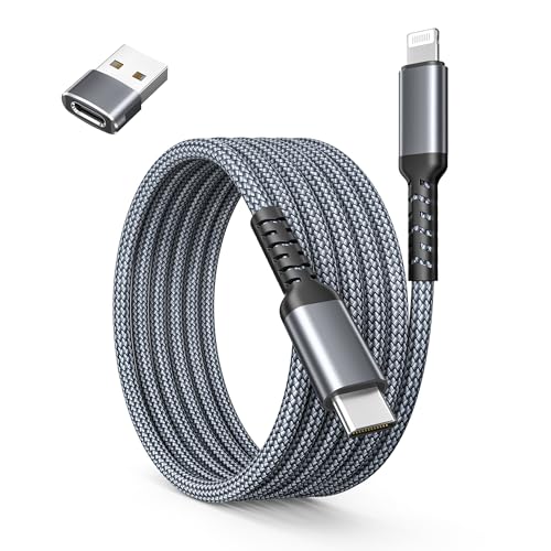 Basesailor USB C auf Lightning Ladekabel 1M mit USB A Adapter,Lang Fast Kable,Typ C Netzteil PD Schnellladekabel für iPhone 14 13 12 11 Xs Xr Mini Pro Max SE Plus 2021,A/PPLE IOS Airpods 3,iPad 7 8 9 Basesailor USB C auf Lightning Ladekabel 1M mit USB A Adapter,Lang Fast Kable,Typ C Netzteil PD Schnellladekabel für iPhone 14 13 12 11 Xs Xr Mini Pro Max SE Plus 2021,A/PPLE IOS Airpods 3,iPad 7 8 9 von Basesailor