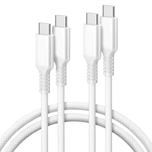 Basesailor USB C zu USB C 100W Kabel 1M 2Pack,Schnellladekabel PD Ladekabel für MacBook Pro Mac Air 5,iPad Pro 11 12.9 2024,Samsung Galaxy Note 10 20 S20 Fe Plus Ultra Z Fold Flip 4,iPhone 16 15 Max von Basesailor