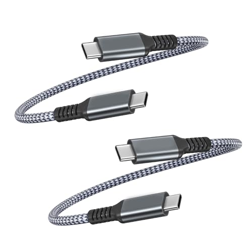 Basesailor USB C zu Typ C 100W Kabel 0.3M 2Stück,Auto USBC Schnellladekabel PD Ladekabel für Neu iPhone 16 15 Max,Mac Air,iPad Pro 10 Mini,Samsung Galaxy S22 S23 Plus Ultra A54 Z Flip Fold 5G,Tab S9 von Basesailor