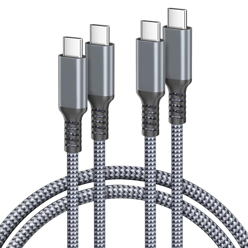 Basesailor Für iPhone 16 Ladekabel,USB C zu Typ C 100W Kabel 1M 2Stück,PD Schnellladekabel für Samsung Galaxy S22 S23 S24 S25 FE Plus Ultra,Tab S9,A54 A53,Z Flip Fold,MacBook Air 5,iPhone 15 Max 16e von Basesailor