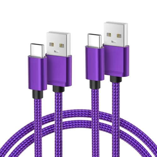 Basesailor USB C Ladekabel 1M 2Stück,Nylon Typ C Schnellladekabel für New Kindle Fire HD 10 9th 2019 8 10th 2020 11. Gen 2021,Samsung Galaxy A54,A53,A42,A34,A14,A23,S23 S24 Plus Ultra,M33 M53 M23 M13 von Basesailor