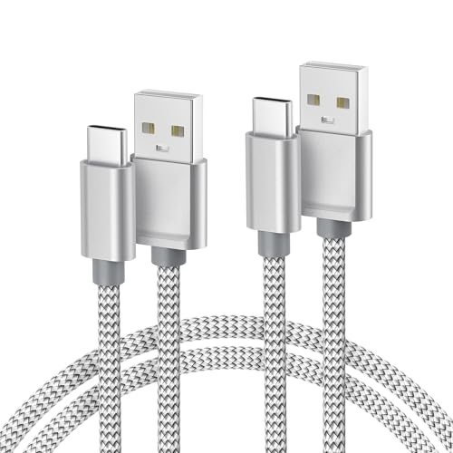 Basesailor USB C Ladekabel 3M 2Stück,Nylon Typ C Schnellladekabel für New Kindle Fire HD 10 9th 2019 8 10th 11 Gen,Samsung Galaxy A54 A42 A34 A14 A23 M33 M53 M23 M13,Z Flip Fold,S25 S24 S23 Plus Ultra von Basesailor
