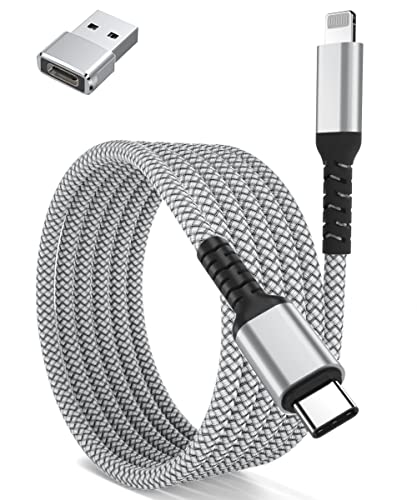 Basesailor USB C auf Lightning Ladekabel 2M mit USB A Adapter,Lang Fast Kable,Typ C Power PD Schnellladekabel für iPhone 14 13 12 11 Xs X Xr Mini Pro Max SE Plus 2021,APPLE IOS Airpods 3 2,iPad 7 8 9 von Basesailor