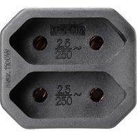 1595909 1 Stück Steckdosen-Verteiler Schwarz - Basetech von Basetech