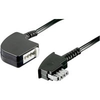Basetech Fax Verlängerungskabel [1x TAE-N-Stecker - 1x TAE-N-Kupplung] 6.00m Schwarz von Basetech