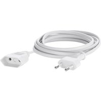 Basetech BT-1899866 Strom Verlängerungskabel Weiß 5.00m H03VVH2-F 2X 0,75mm² von Basetech