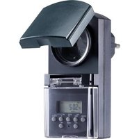 Basetech BT-2106308 Steckdosen-Zeitschaltuhr digital Wochenprogramm 1800W IP44 Countdown-Funktion, Z von Basetech