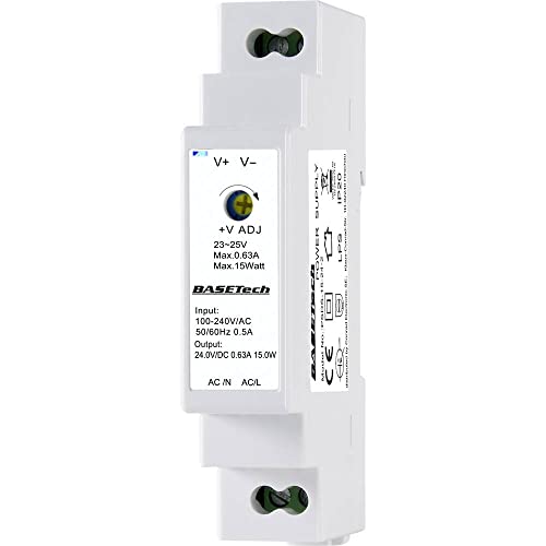 Basetech BT-2250248 Hutschienen-Netzteil (DIN-Rail) 24 V 0.63 A 15 W Anzahl Ausgänge:1 x Inhalt 1 St. von Basetech