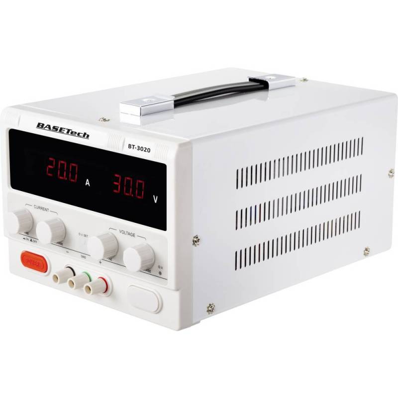 Basetech BT-3020 Labornetzgerät einstellbar 0 - 30 V/DC 0 - 20 A 600 W Netzgerät von Basetech