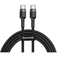 Basetech - Baseus Cafule Kabel Strapazierfähiges Nylonkabel usb-c pd / usb-c pd PD2.0 60W 20V 3A QC3.0 1M Schwarz-Grau (CATKLF-GG1) von Basetech