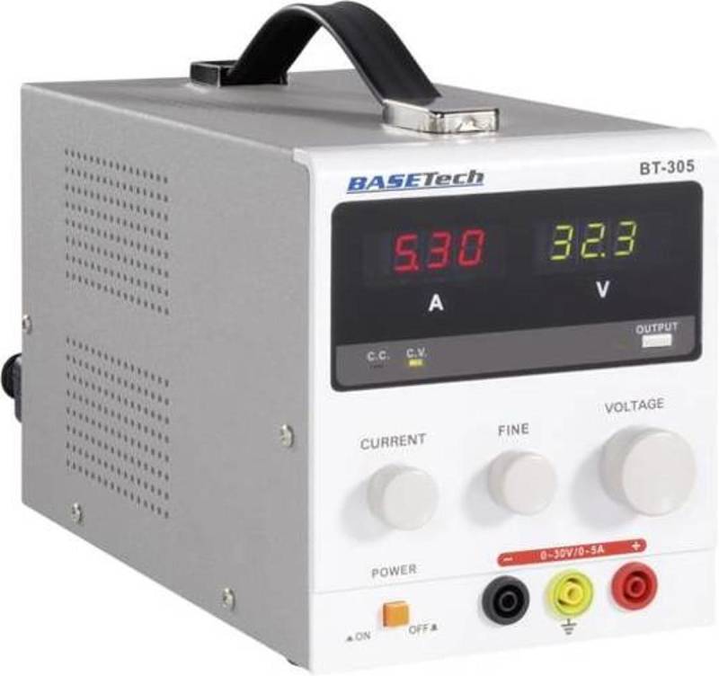 Basetech Bt 305 Labornetzgerät Netzteil Netzgerät Einstellbar 0 30 V 0 5 A 150 W672 B-Ware von Basetech