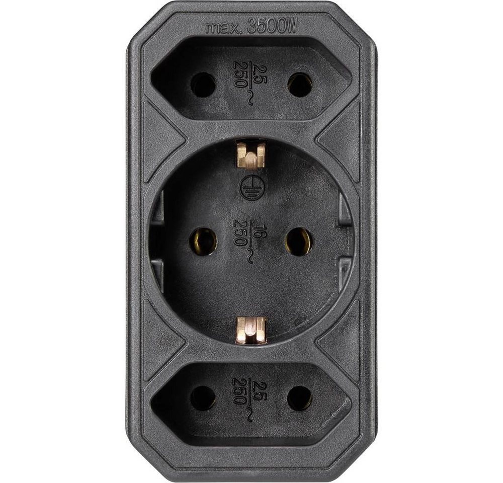 Basetech Schutzkontakt-Euro Adapter 1595908 Steckdosenverteiler von Basetech