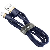 Strapazierfähiges Nylon-USB-Kabel Iphone Lightning QC3.0 1,5A 2M blau Strapazierfähiges Nylon-USB-Kabel Iphone Lightning QC3.0 1,5A 2M blau von Basetech