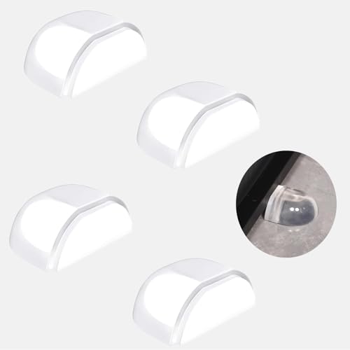 4 Stück Türstopper Boden zum Kleben,Türstopper Boden Selbstklebend,Türstopper Boden Transparent,Wandpuffer für Alle Hartböden Geeignet zum Schutz von Wand,Türen und Möbel von Basetousual