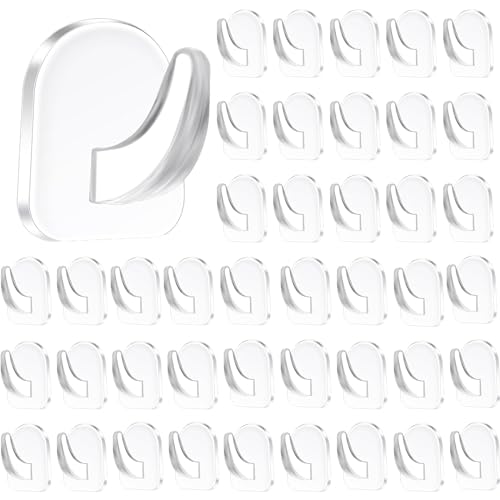 Basetousual 50 Stück Transparente Selbstklebende Wandhaken, Aufhängen Wiederverwendbare Nahtlose klebehaken, Klebehaken Transparent, Starke Tragfähigkeit, Geeignet für Küchen,Badezimmer und Toiletten Basetousual 50 Stück Transparente Selbstklebende Wandhaken, Aufhängen Wiederverwendbare Nahtlose klebehaken, Klebehaken Transparent, Starke Tragfähigkeit, Geeignet für Küchen,Badezimmer und Toiletten von Basetousual