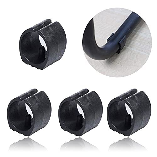 Basetousual 50 Stück Klemmschalengleiter, Kunststoffgleiter Stuhlgleiter für Runde Rohre, Klemmschalengleiter 25mm, Fußöffnungskissen Bodenbeläge verhindern Kratzer und Geräusche Schwarz von Basetousual