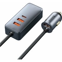Autoladegerät 3x USB / USB Type C 120W PPS Quick Charge Power Delivery grau Autoladegerät 3x USB / USB Type C 120W PPS Quick Charge Power Delivery grau von Baseus