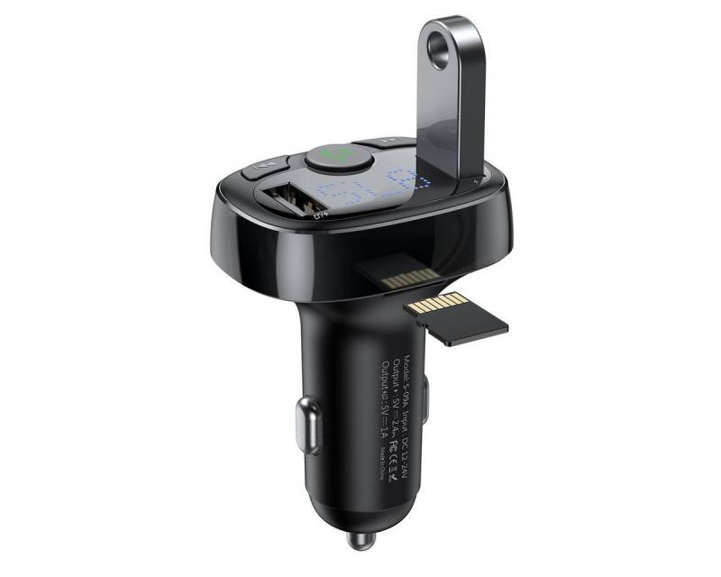 Baseus Bluetooth®-Sender S-09A, Freisprecheinrichtung, Radio, Ladefunktion, 2x USB, TF-Kartenslot von Baseus