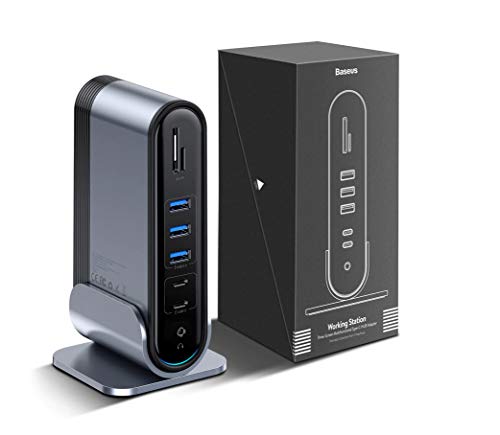 Baseus CAHUB-DG0G Station d'accueil USB 3.2 Gen 1 (3.1 Gen 1) Type-C Noir, Gris von Baseus