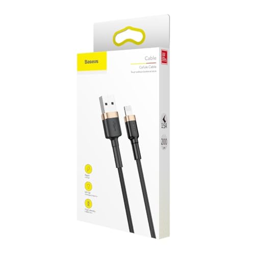 Baseus - Cafule Cable USB to Lightning, 1.5 A, 2 m (Gold/Black) von Baseus