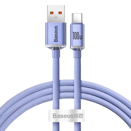 Baseus Crystal Shine 100W Type-C Kabel 1.2m.violett von Baseus