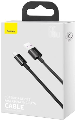 Baseus Superior Series USB-C Daten & Ladekabel - 66W, 1m - Schwarz von Baseus