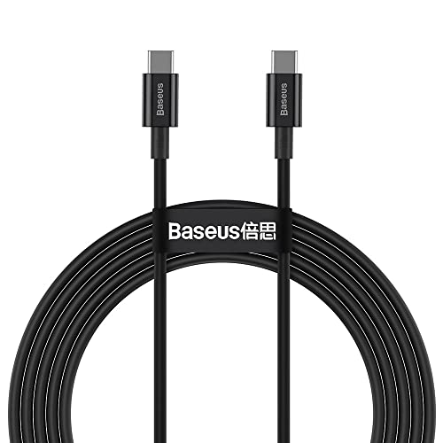 Baseus Type-C - Type-C Superior Cable Quick Charge/Power Delivery/FCP 100W 5A 20V 2m Black (CATYS-C01) von Baseus