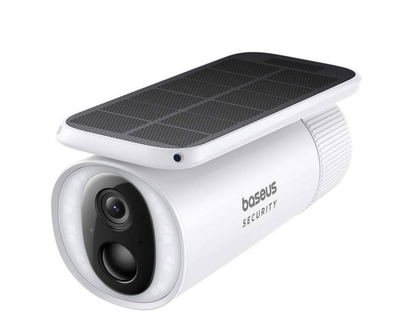 Baseus Überwachungskamera Security S1 Outdoor batteriebetriebene WLAN-Überwachungskamera (mit 2K-Auflösung, Solarpanel mit automatischem Nachführsystem, Farbnachtsicht, Wetterfest IP67, 2-Wege-Audio) von Baseus