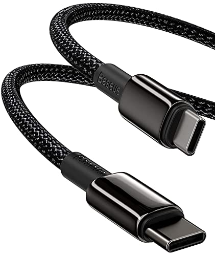 Baseus USB C auf USB C Kabel, 100W 3m PD 5A QC 4.0 Schnellladung USB C Ladekabel, Zinklegierung Typ C Kabel für iPhone 16 15 14 13 12 Pro, Samsung Galaxy S25 S24 S23 S22 S21 Ultra, MacBook, iPad Pro von Baseus