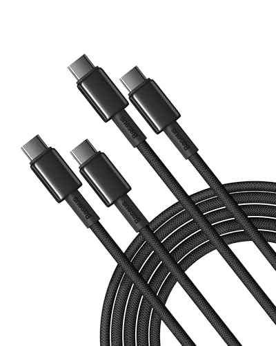 Baseus USB C auf USB C Kabel, 100W [2m+2m] Typ C Schnellladekabel PD 5A QC 4.0 Ladekabel USB C Aufladekabel für iPhone 16 15 14 13 12 Pro, Samsung Galaxy S25 S24 S23 S22 S21 Ultra, MacBook, iPad Pro von Baseus