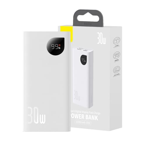 Baseus Fast Charge Power Bank Adaman2 10000mAh 30W White von Baseus