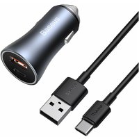 Schnelles USB-Autoladegerät Typ C / USB 40 W Power Delivery 3.0 Quick Charge 4 Schnelles USB-Autoladegerät Typ C / USB 40 W Power Delivery 3.0 Quick Charge 4 von Baseus