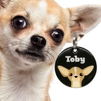Chihuahua Hund Namensmarke Acryl Tiermarke von BashtagsOfficial