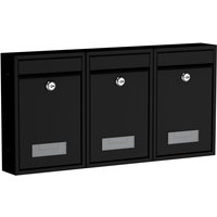 Briefkasten - set - 3x bk 100M - matt schwarz - 3x2170-1200 - Basi von Basi