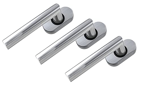 BASI | Fenstergriff 3er Set aus Edelstahl | Hochwertige Optik | Dreh Kipp Funktion | Vierkantstift 7/35 mm | moderner Fensterbeschlag | 3 Stück von BASI
