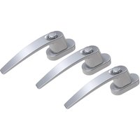 BASI - Fenstergriff - SET - 3x FG 514 - mit Druckknopfsicherung - Alu Silber - 3x7554-0010 von Basi