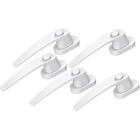 BASI - Fenstergriff - SET - 5x FG 514 - mit Druckknopfsicherung - Alu Weiß - 5x7554-0012 von Basi