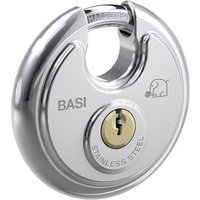Basi 6100-7000 Vorhängeschloss 70mm verschieden schließend Silber Schlüsselschloss von Basi