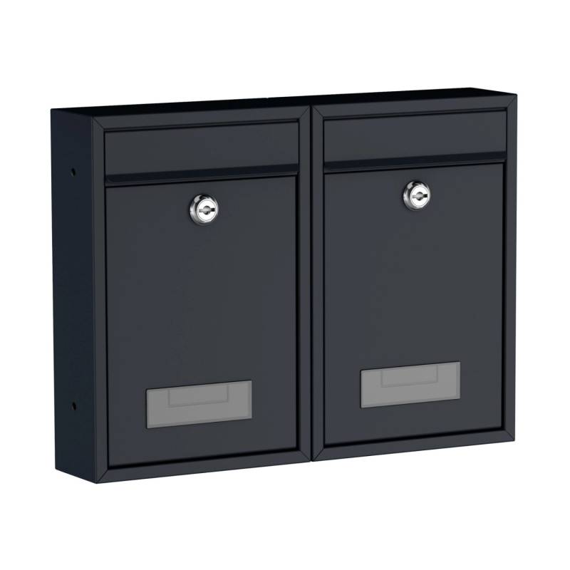 Basi - Briefkasten - SET - 2x BK 100M - Matt Anthrazit - 2x2170-1305 von Basi