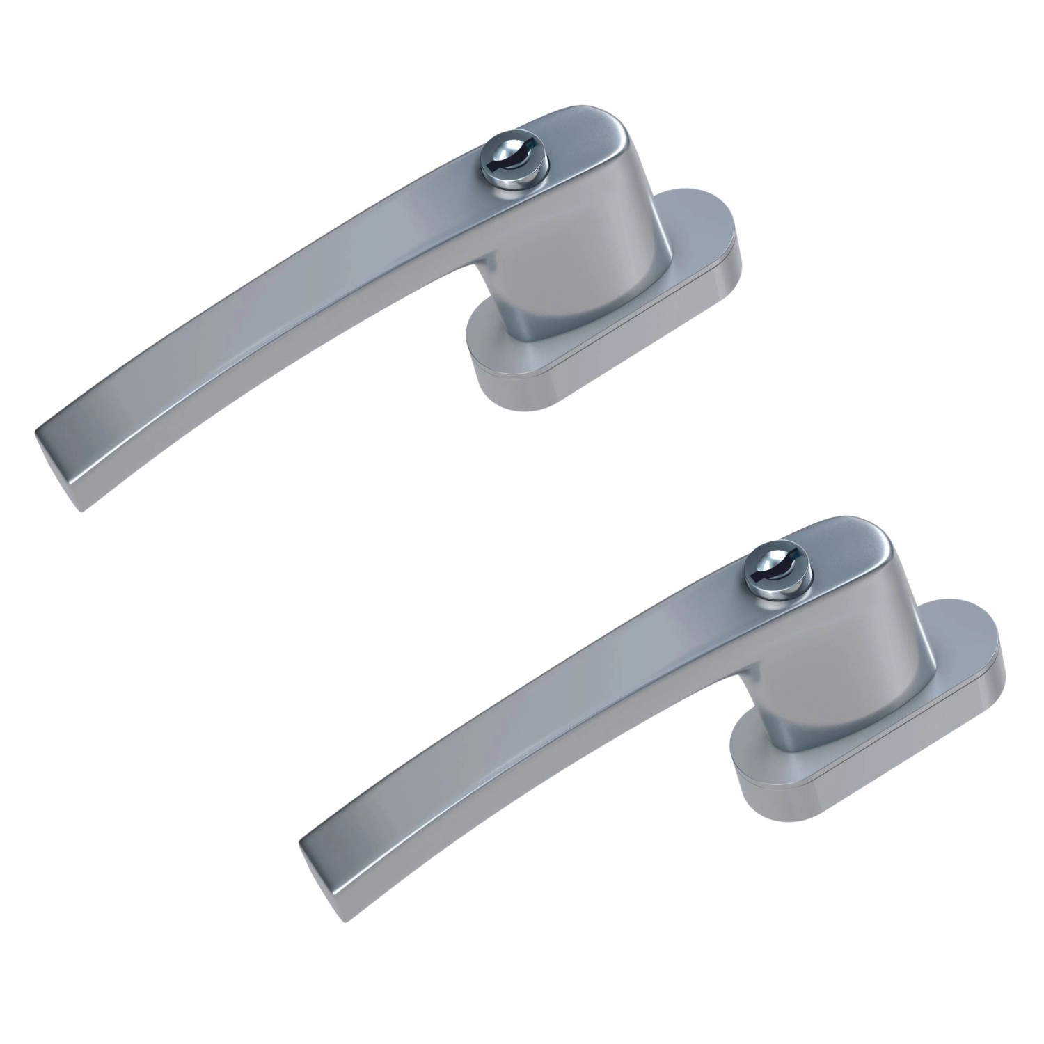 Basi - Fenstergriff - FG 503 - Abschließbar - 2er Set - inkl. 1 Schlüssel je Fenstergriff - Gleichschließend - Silber - 2X7553-0000 Basi - Fenstergriff - FG 503 - Abschließbar - 2er Set - inkl. 1 Schlüssel je Fenstergriff - Gleichschließend - Silber - 2X7553-0000 von Basi