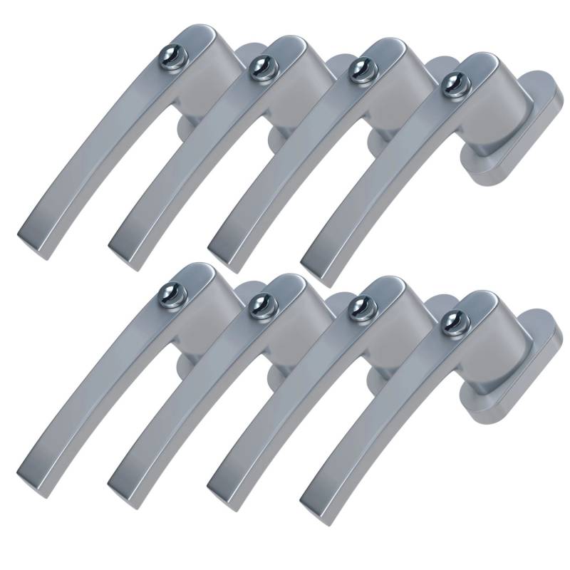 Basi - Fenstergriff - FG 503 - Abschließbar - 8er Set - inkl. 1 Schlüssel je Fenstergriff - Gleichschließend - Silber - 8X7553-0000 von Basi