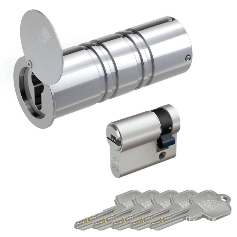 Basi - Rohrtresor mit Profil-Halbzylinder - SET - RT 101-MS - VB2140-0004 von Basi