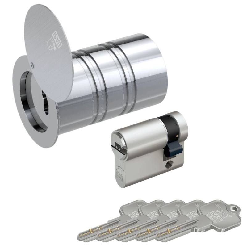 Basi - Rohrtresor mit Profil-Halbzylinder - SET - RT 103-S - VB2140-0005 von Basi