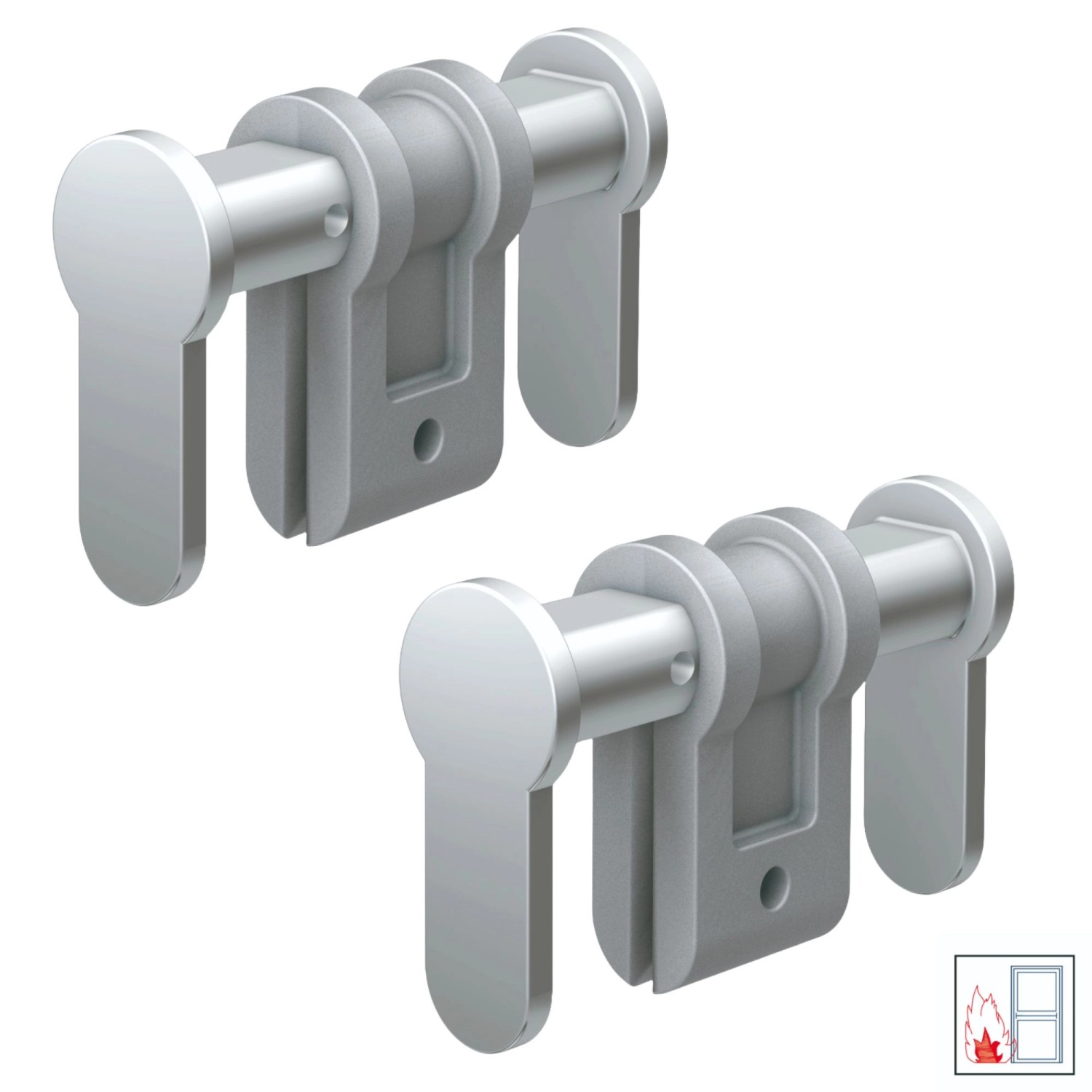 Basi - Universal-Blindzylinder - BZU 100 - Einstellbereich 84-150 mm - Matt vernickelt - Für FH Türen zugelassen - 2er Set Basi - Universal-Blindzylinder - BZU 100 - Einstellbereich 84-150 mm - Matt vernickelt - Für FH Türen zugelassen - 2er Set von Basi
