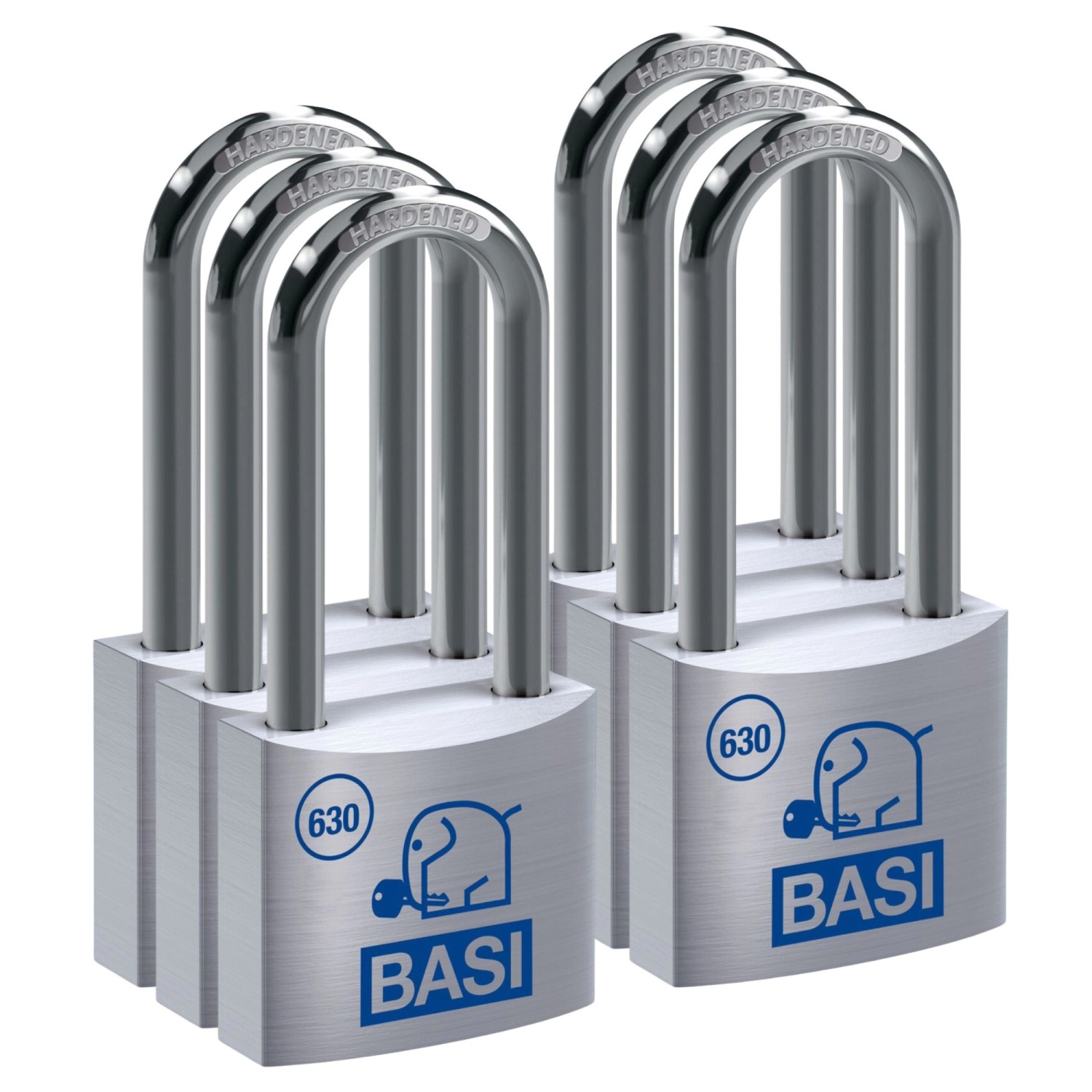 Basi - Vorhangschloss - SET - 6x VHS 630H - 30 mm - Verschiedenschließend - Bügelhöhe - 40 mm - inkl. 2 Schlüssel pro Schloss - Aluminiumgehäuse Basi - Vorhangschloss - SET - 6x VHS 630H - 30 mm - Verschiedenschließend - Bügelhöhe - 40 mm - inkl. 2 Schlüssel pro Schloss - Aluminiumgehäuse von Basi
