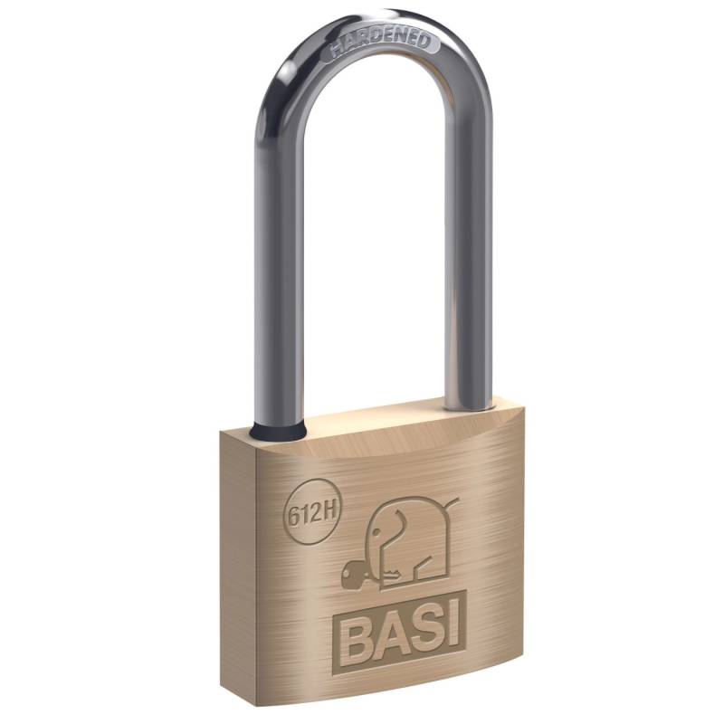 Basi - Vorhangschloss - VHS 612H - 40 mm - Bügelhöhe 63 mm - Gleichschließend Nr. 4005 - mit Wasserstop - inkl. 2 Schlüssel - Messinggehäuse von Basi