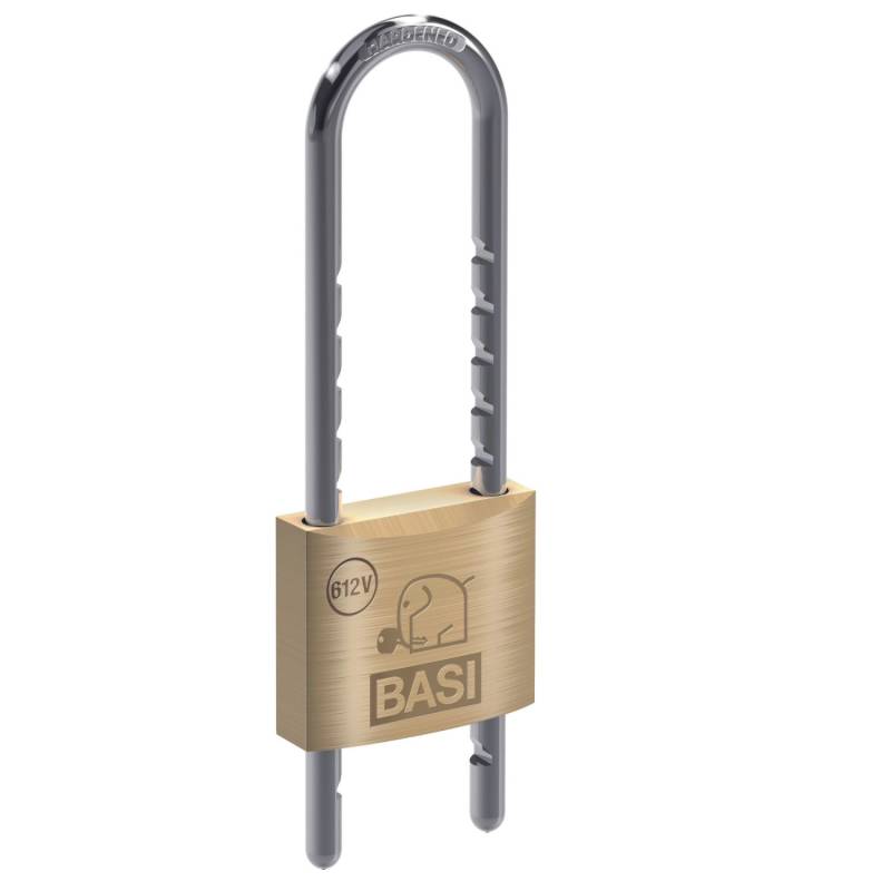 Basi - Vorhangschloss - VHS 612V - 50 mm - Verschiedenschließend - abnehmbarer Bügel - Messinggehäuse - 6250-5000 von Basi