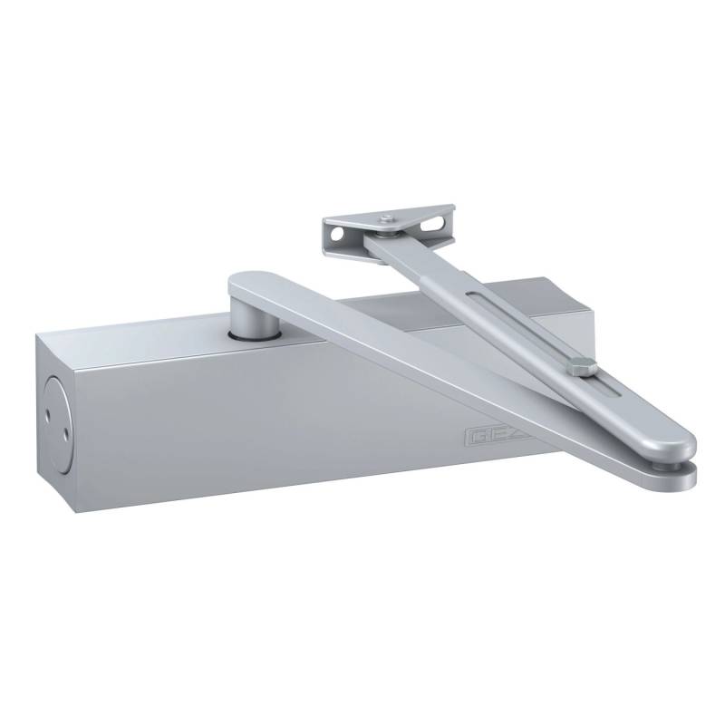Geze - Türschließer - TS 2000NV - Silber - mit Standardgestänge - 1401-0102 von Basi